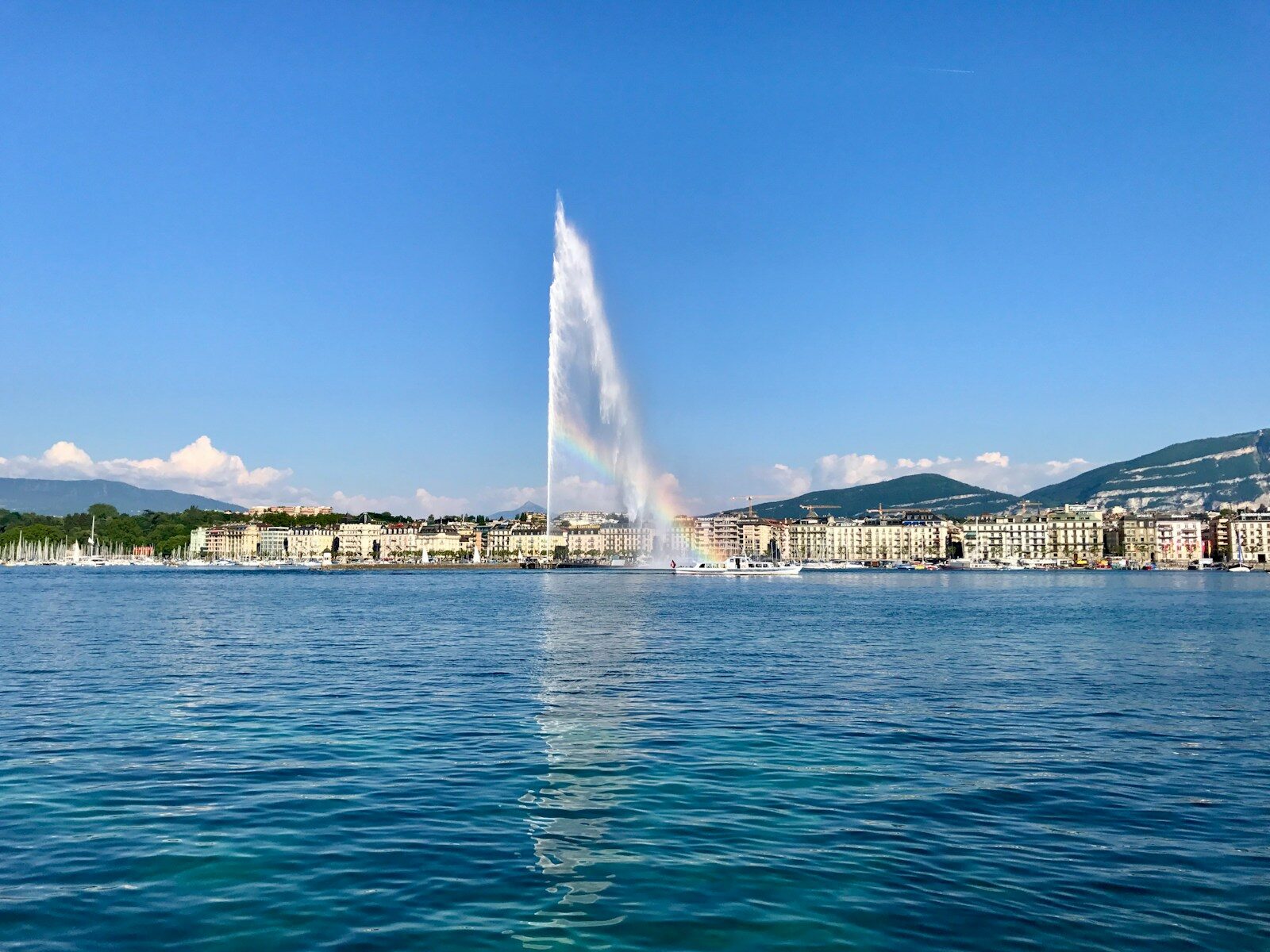 a large fountain spewing water into the air